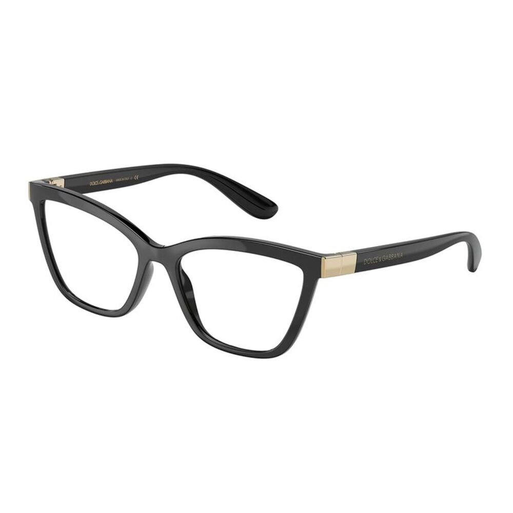 Dolce & Gabbana DG 5076 501 Black Plastic Cat-Eye Eyeglasses 55mm